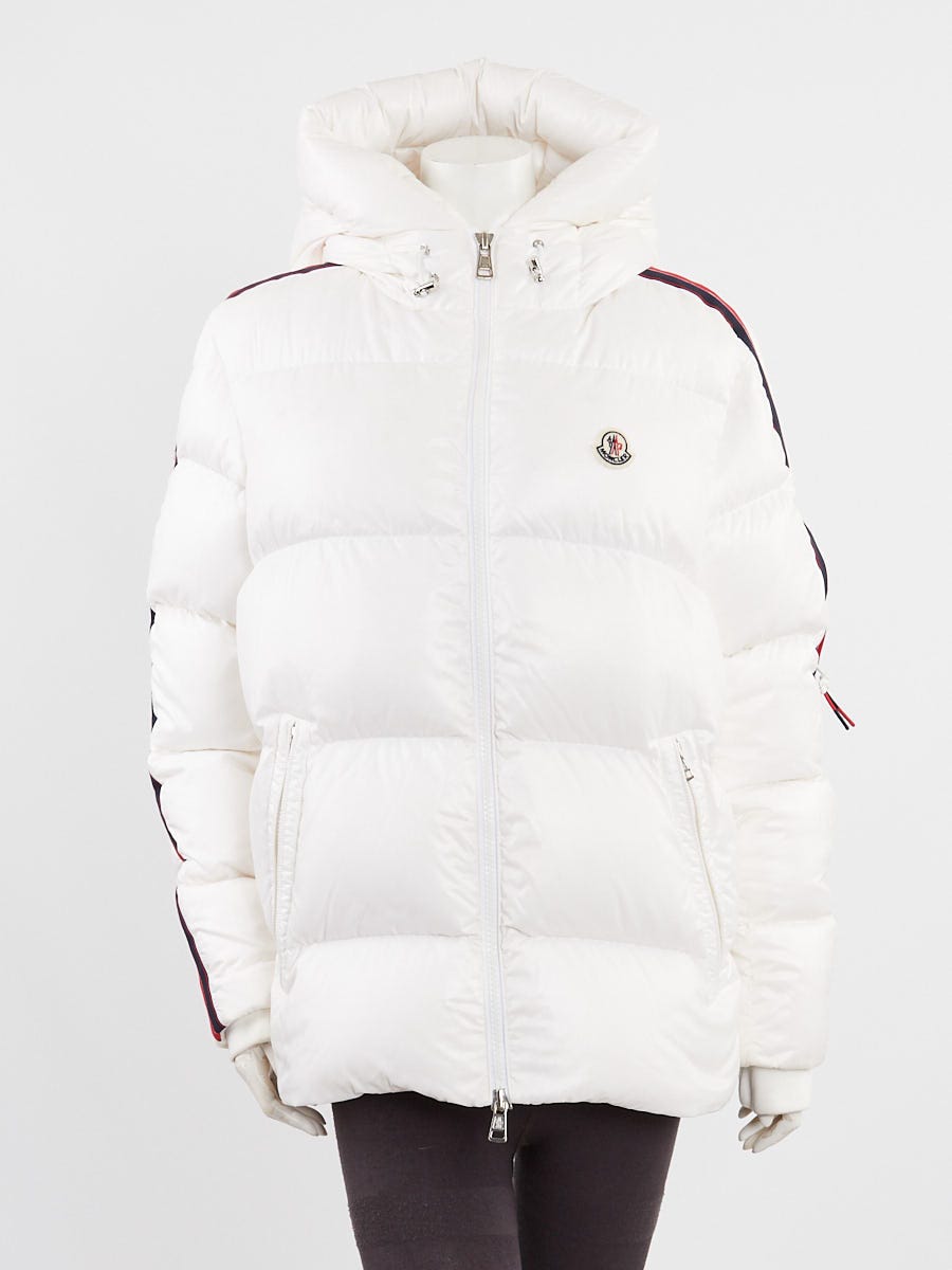 ジャケット Moncler White quilted jacket in nylon Moncler Quilted Nylon Zip-Up Cardigan - Bergdorf Goodman