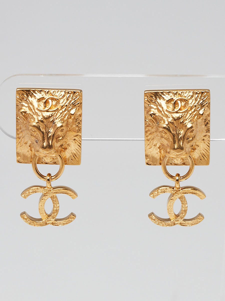 Chanel deals lion earrings