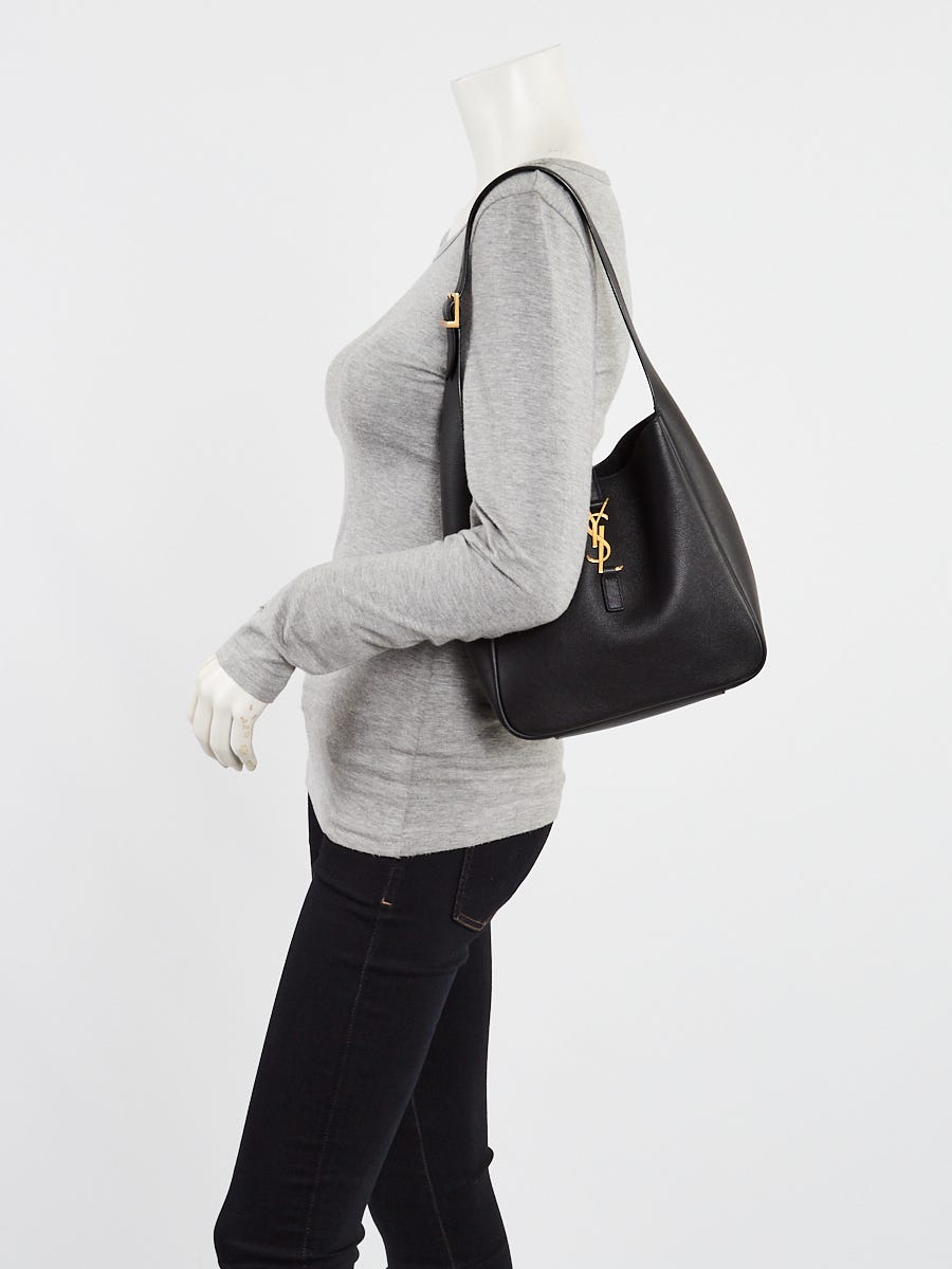 Yves Saint Laurent Black Leather Small Le 5 A 7 Hobo Bag
