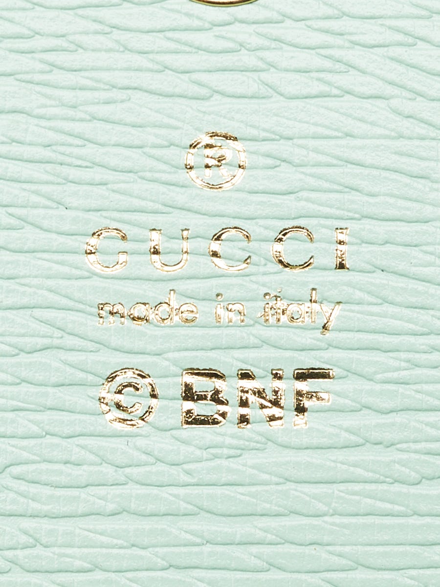 Gucci Limited Edition Light Green Grained Leather Bananya Compact