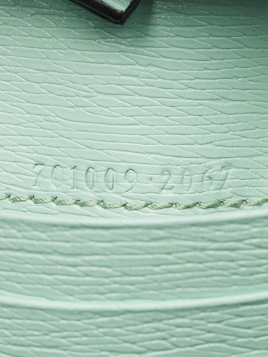 Gucci Limited Edition Light Green Grained Leather Bananya Compact