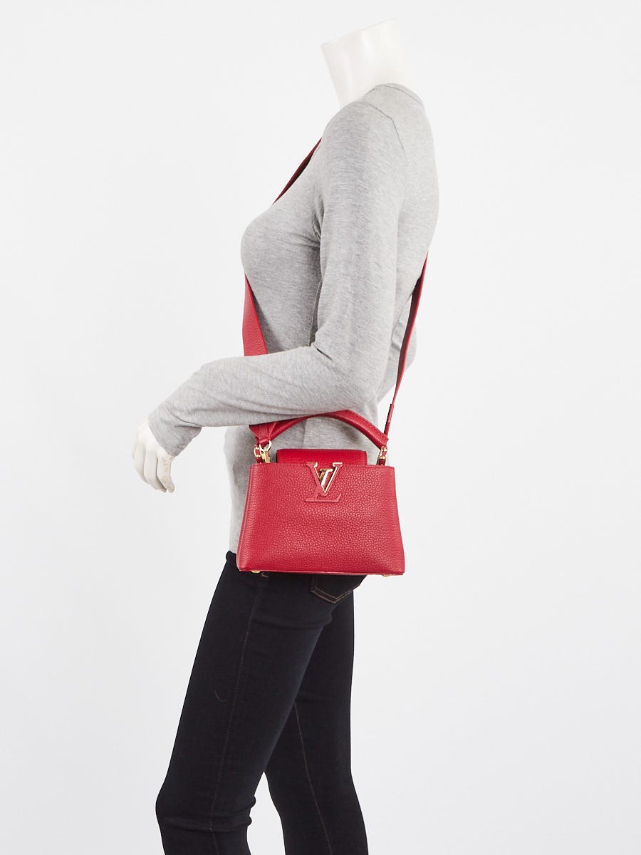 Louis Vuitton Scarlet Taurillon Leather Capucines Mini Bag