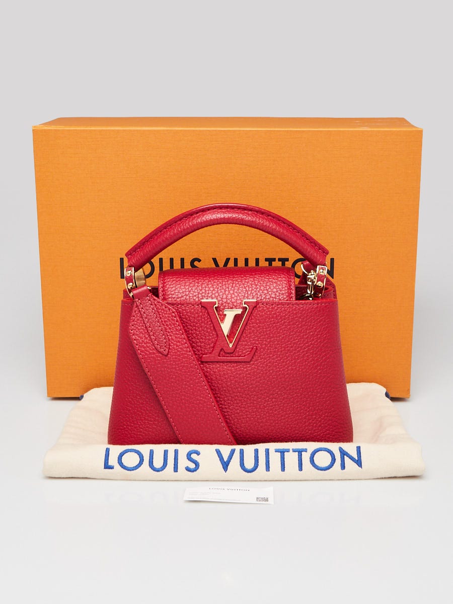 Louis Vuitton Scarlet Taurillon Leather Capucines Mini Bag