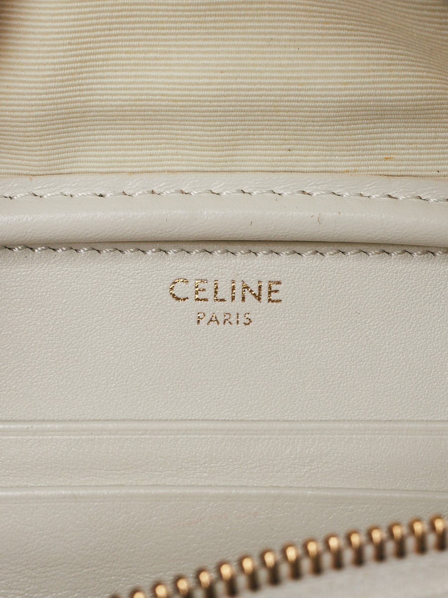正規店仕入れの Charm C Leather Quilted White Celine Belt Closet Yoogi's | Bag 小物