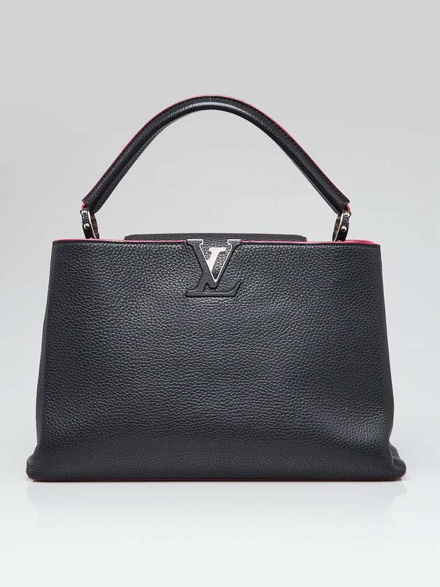 Louis Vuitton Cobalt Taurillon Leather Capucines MM Bag