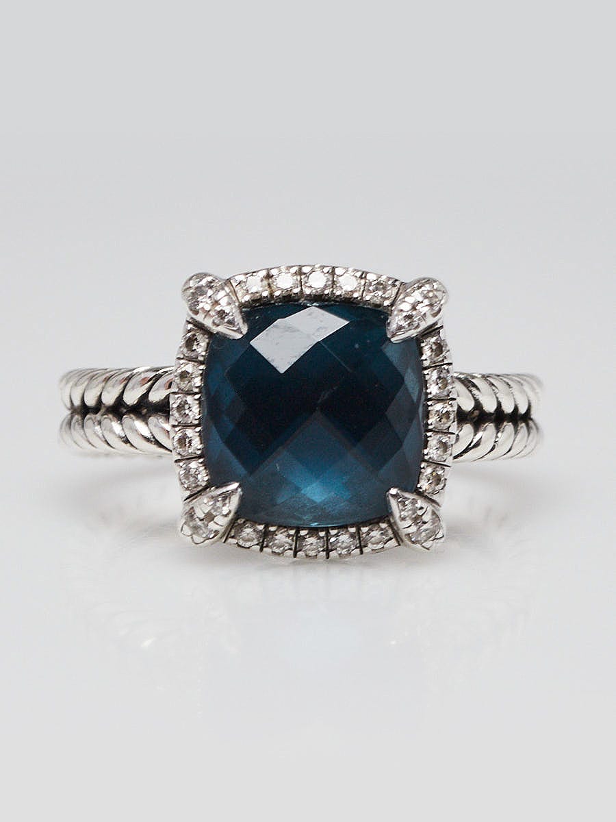 David yurman chatelaine on sale ring blue topaz