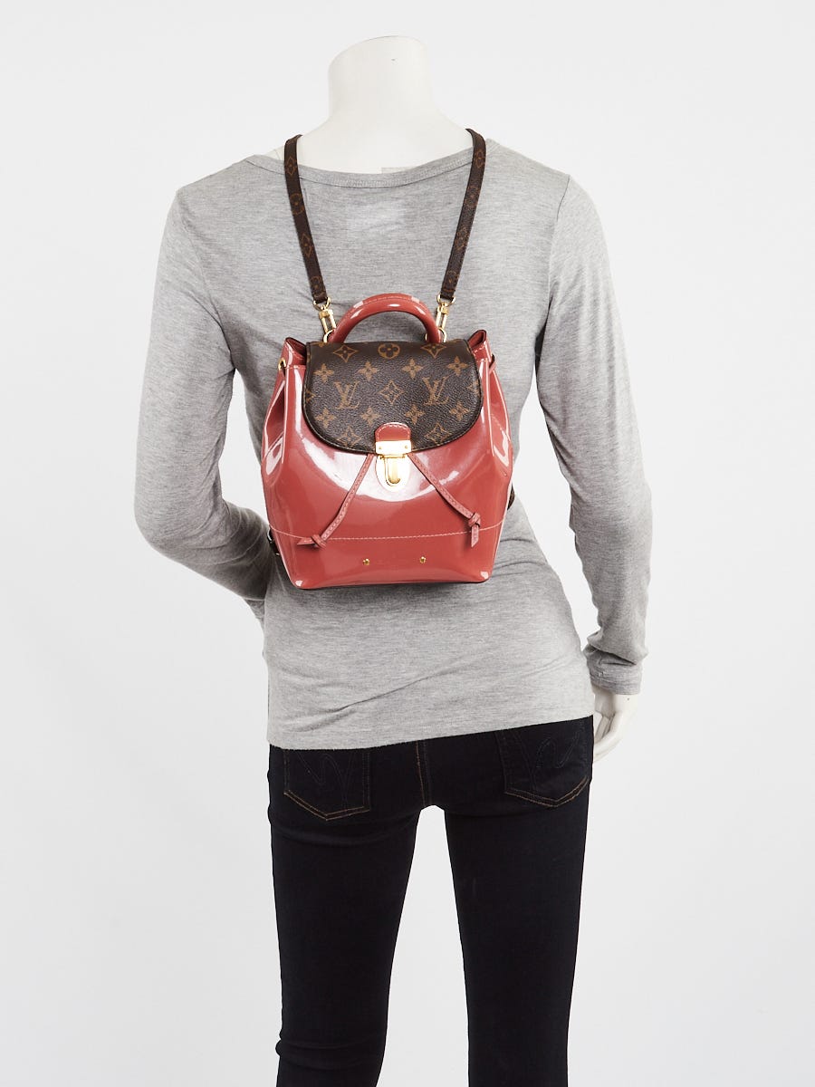 Louis Vuitton Monogram Coated Canvas and Rose Vernis Hot Springs Backpack Bag