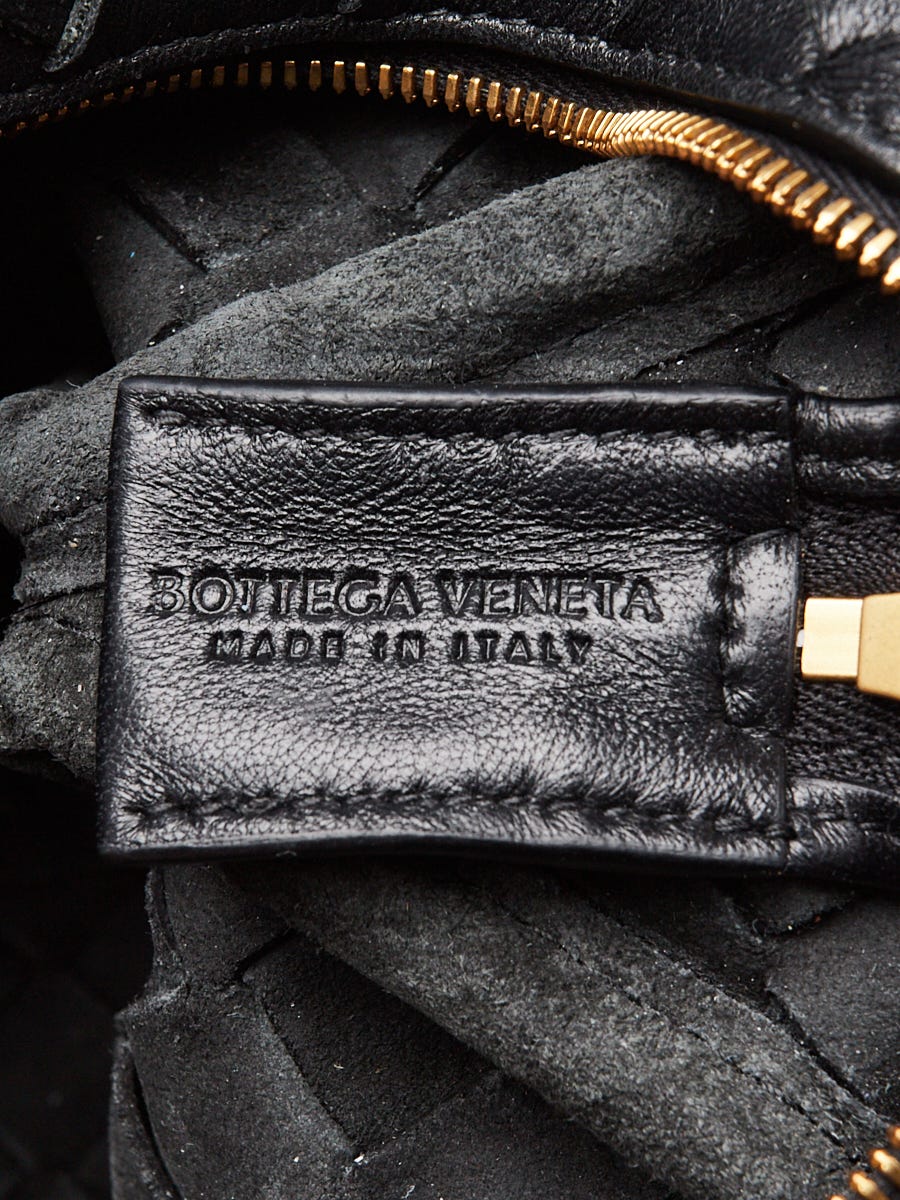 Bottega Veneta Black Intrecciato Woven Nappa Leather Small