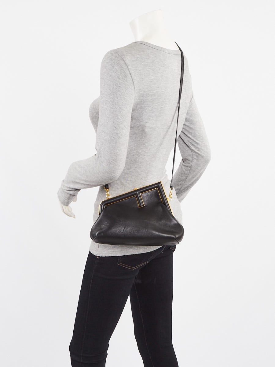 ☆FENDI☆ FENDI FIRST Small 2wayバッグ BLACK♪ Peekaboo ISeeU Interlace - Petite Leather Black | Fendi