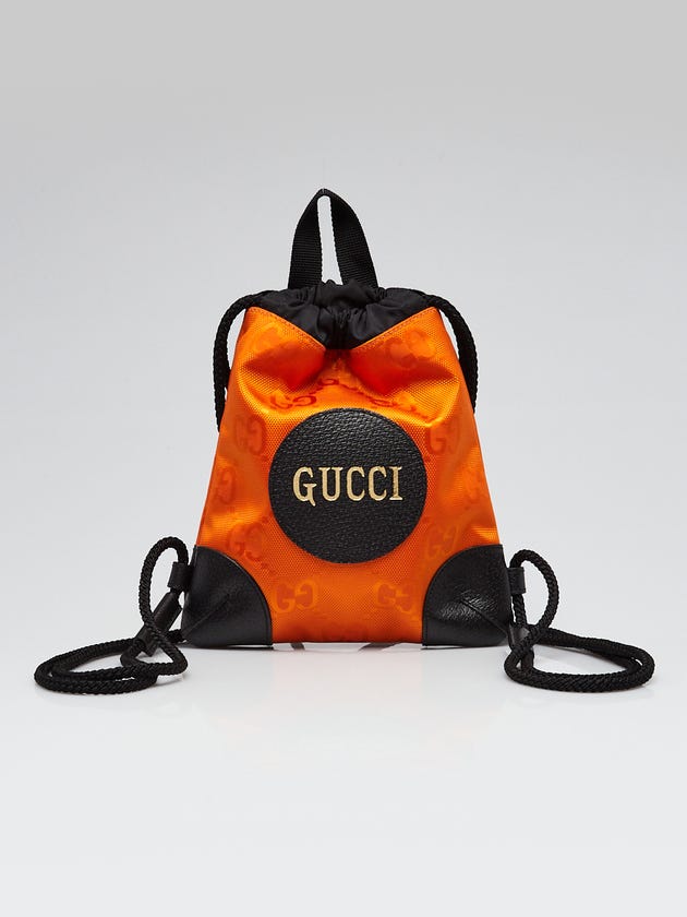 Gucci Orange GG Nylon Off The Grid Backpack Bag