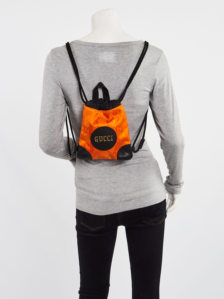 Gucci Orange GG Nylon Off The Grid Backpack Bag