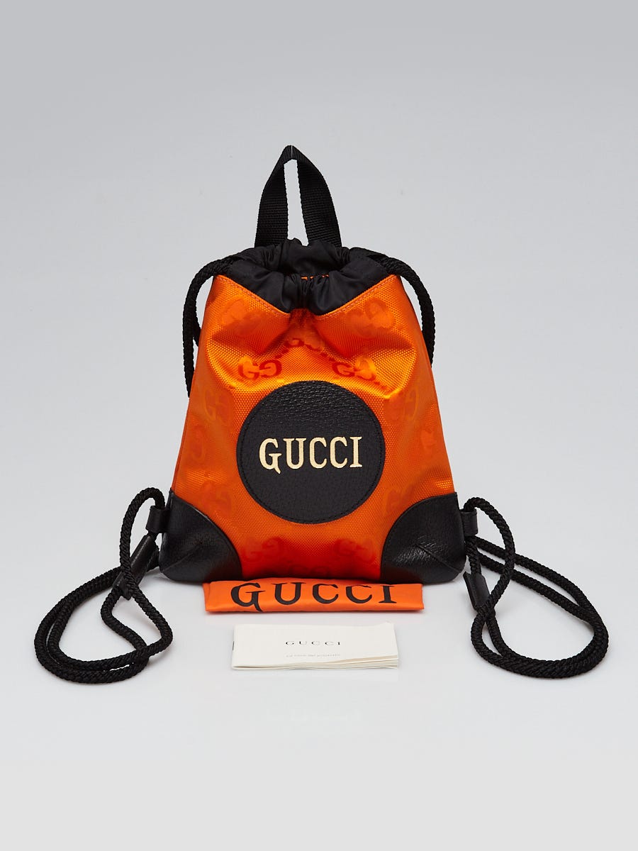 Gucci Orange GG Nylon Off The Grid Backpack Bag | Yoogi's Closet