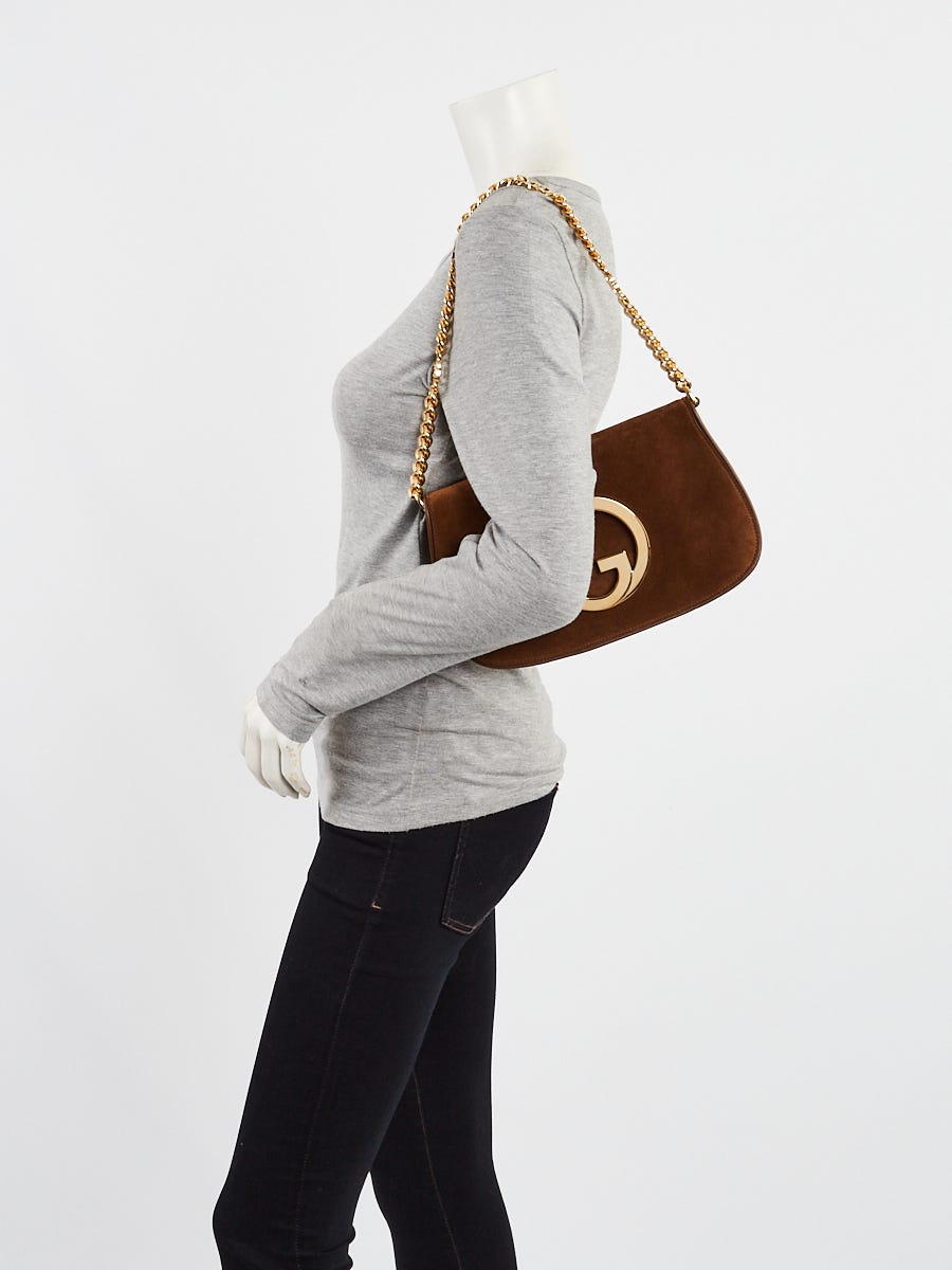 バッグ・カバンその他 GUCCI Mini Blondie brown shoulder bag in suede GUCCI | GUCCI BLONDIE SMALL SHOULDER BAG