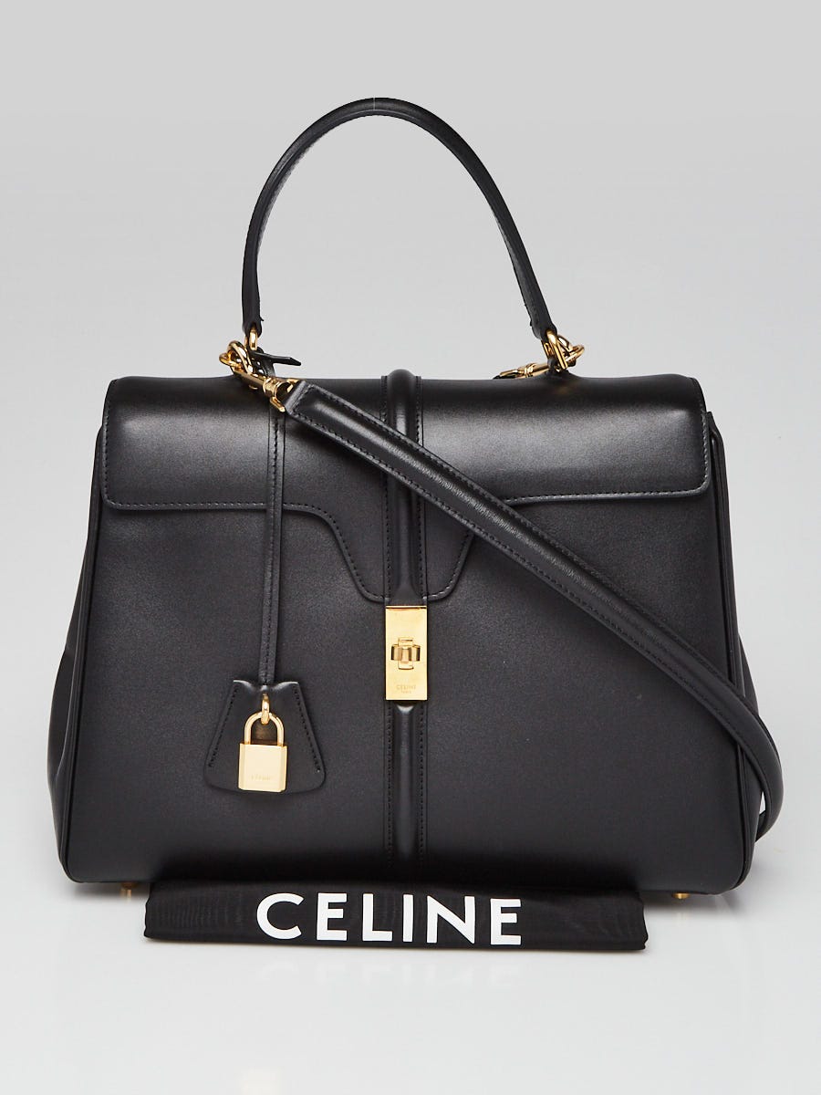 ハンドバッグ CELINE TOP HANDLE BAGS BLACK Celine Triomphe Box Top Handle - Luxe Du Jour