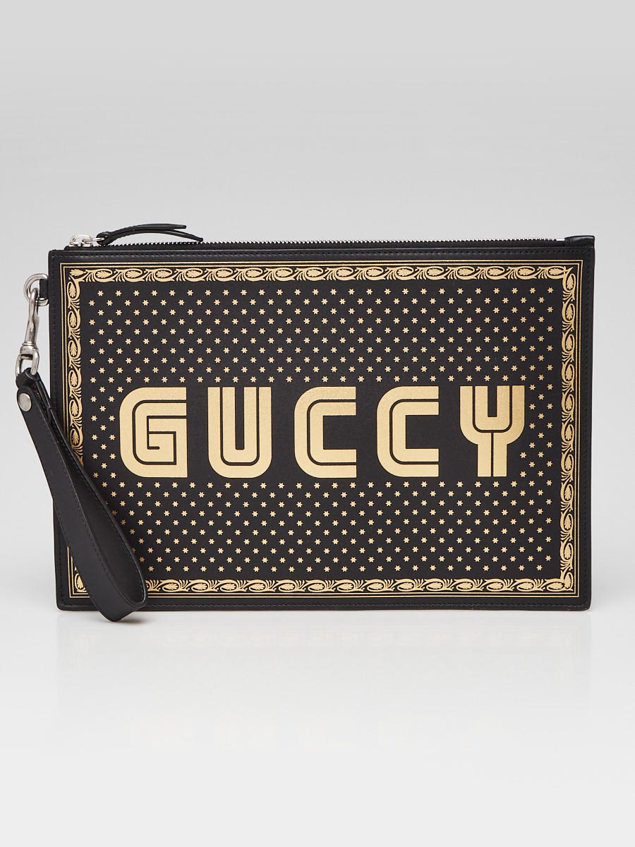 Gucci Black/Gold Leather 