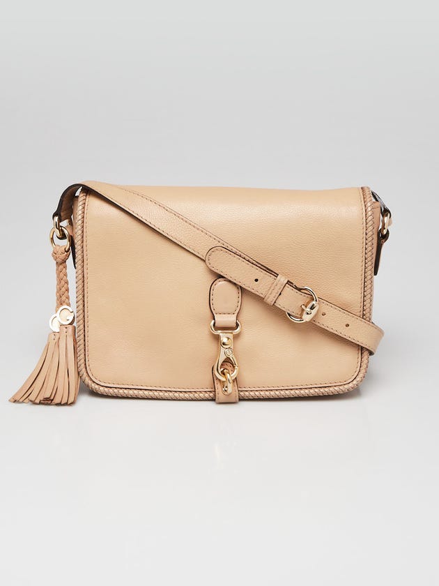 Gucci Beige Leather Marrakech Medium Flap Messenger Bag