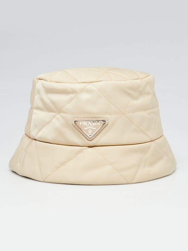 Prada Deserto Quilted Re-Nylon Padded Bucket Hat Size M