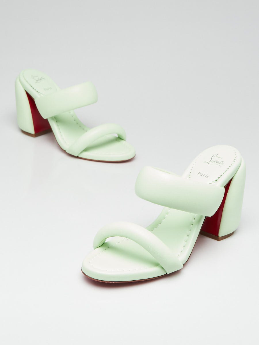 CHRISTIAN LOUBOUTIN Metallic Calfskin O Marylin 100