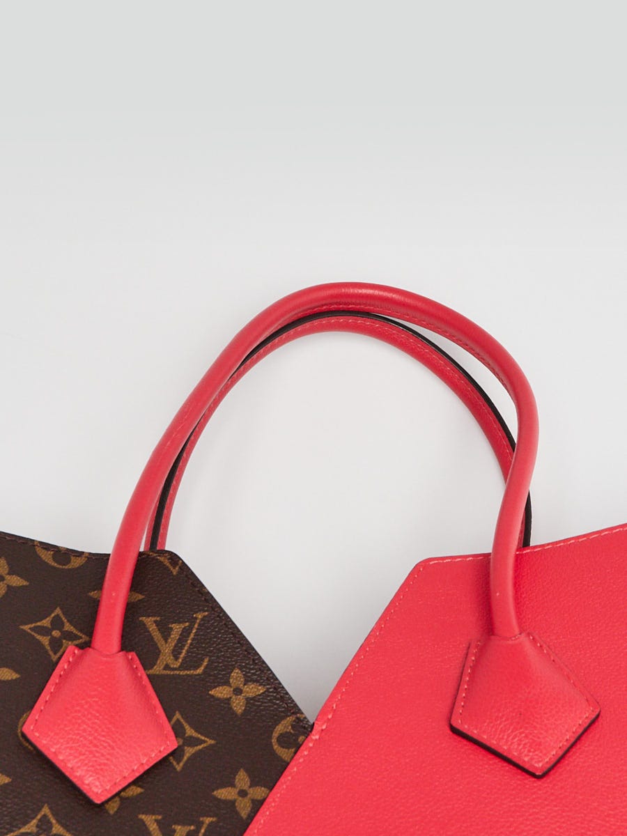 LOUIS VUITTON 新品 Louis Vuitton Monogram Canvas and Cerise Leather Kimono Tote Bag