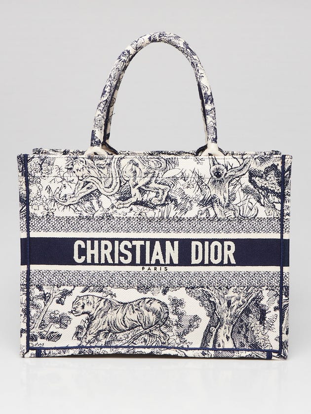 Christian Dior Blue/White Toile de Jouy Small Dioriviera Book Tote Bag