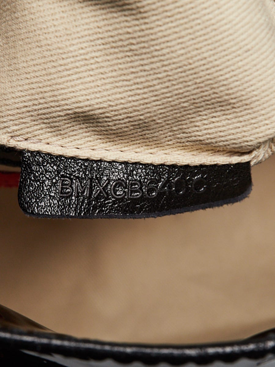 Valentino Garavani Black Patent Leather and Crystal Catch Satchel