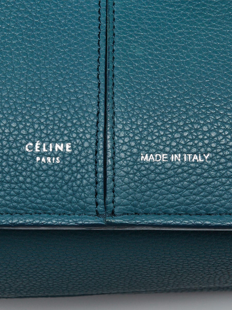 Celine Pearl Blue Leather Medium Tri-Fold Shoulder Bag | Yoogi's