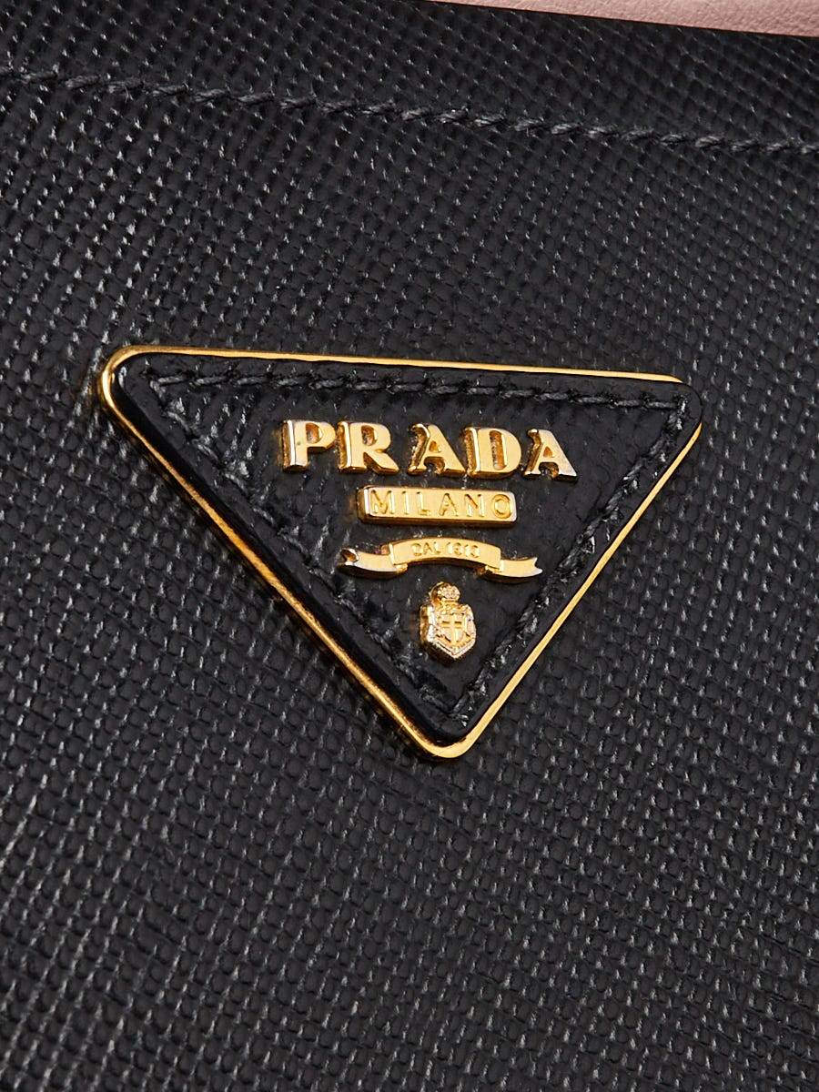 Prada Black Saffiano Leather Double Handle Tote Bag 1BG756