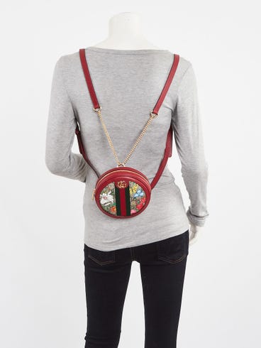 faux gucci mini backpack Ophidia GG Floral Supreme Bag Leather adjustable shoulder straps with 31cm GUCCI - Ophidia Mini Backpack