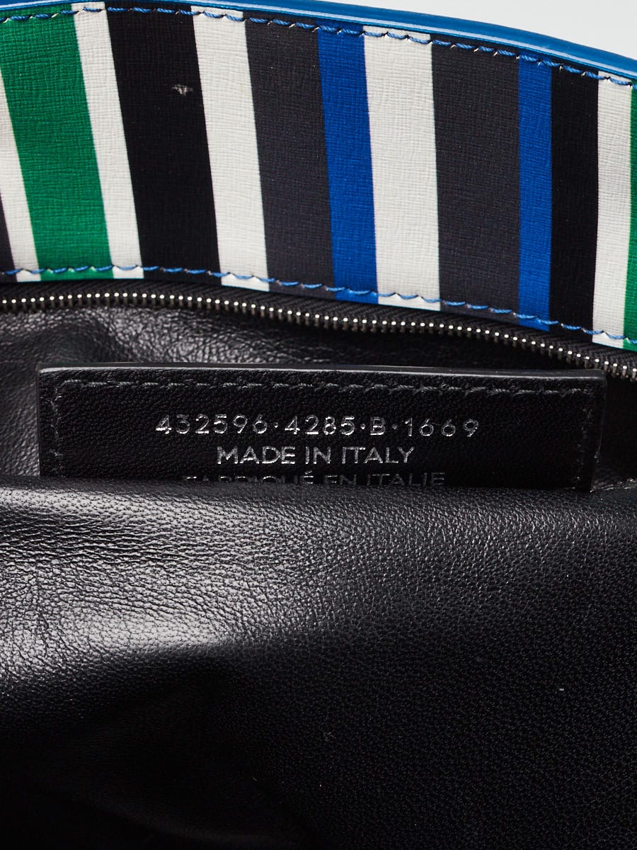 Balenciaga Multicolor Striped Coated Canvas Papier B4 Zip