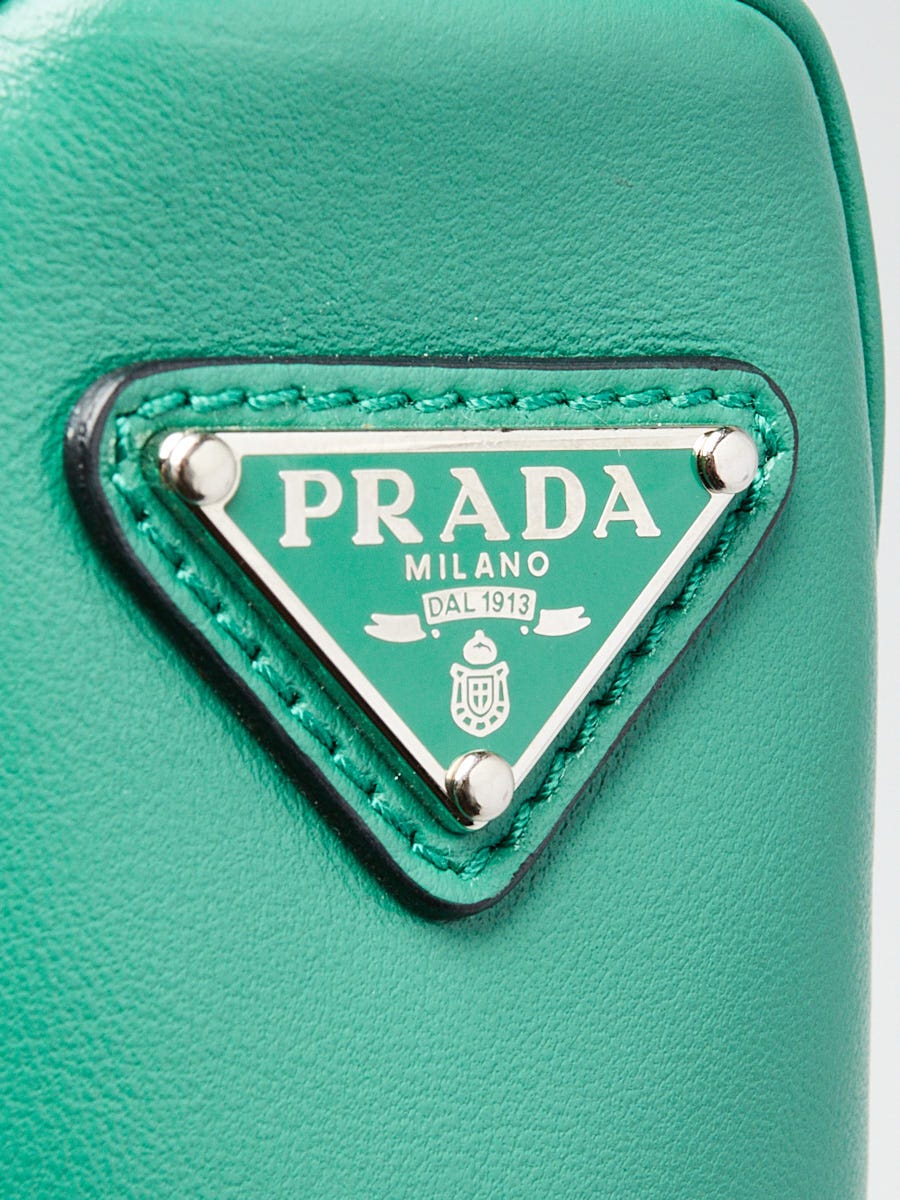 Prada Green Grace Lux Leather Triangle Crossbody Bag 1BH190