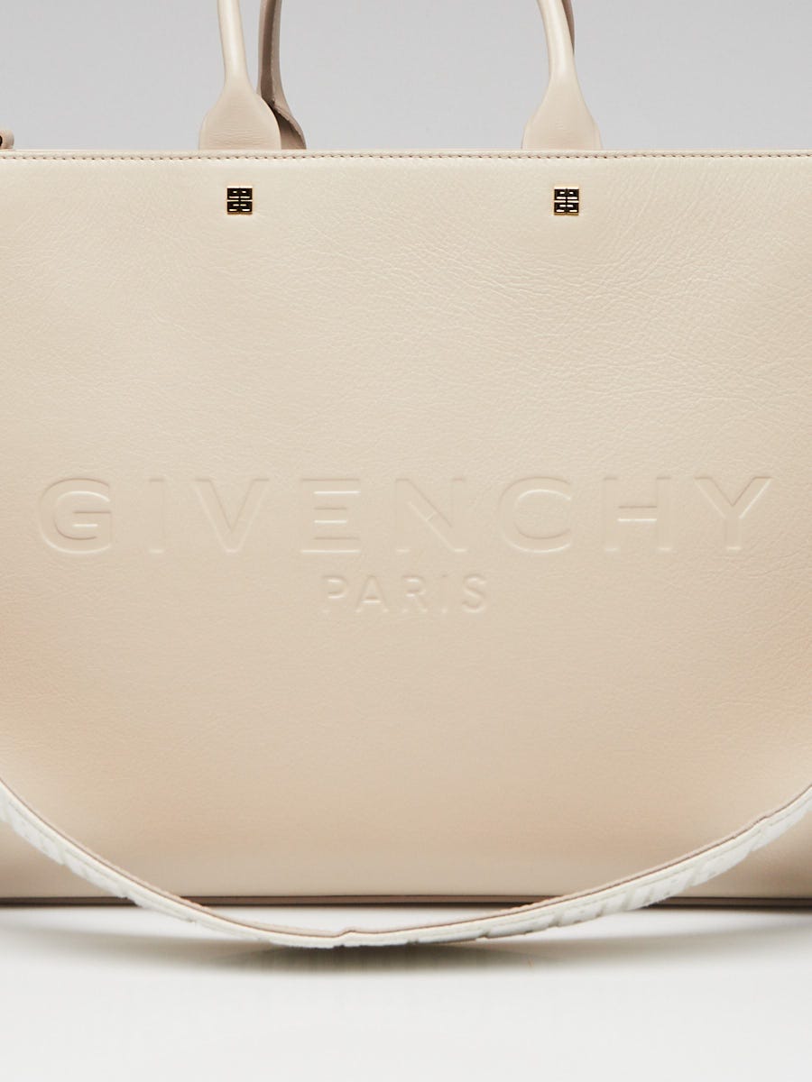 Givenchy Natural Beige Calfskin Leather Medium G-Tote Bag