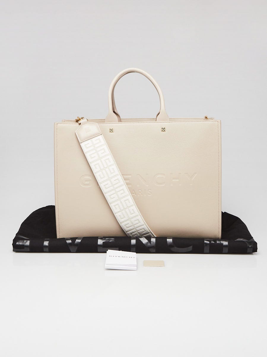 VIP【関税送料無料】希少 GIVENCHY BEIGE LEATHER MEDIUM BAG Givenchy Beige/Black Calfskin Leather Medium Lucrezia Duffle