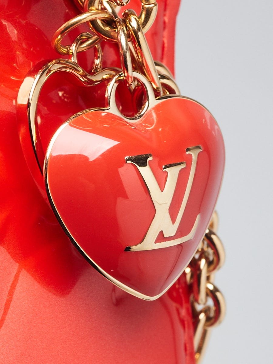 Louis Vuitton Orange Sunset Monogram Vernis Heart Coin-Purse