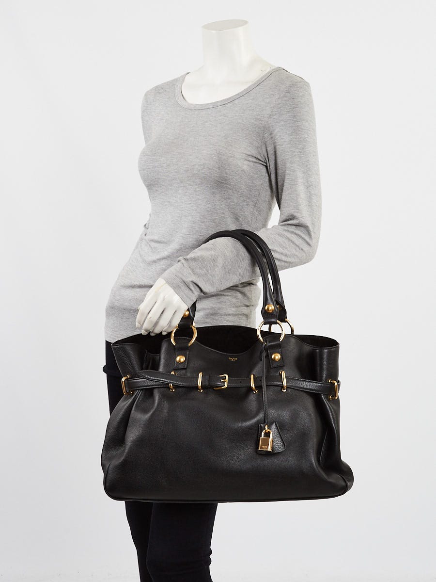 Celine Black Leather Medium Anita Shoulder Bag