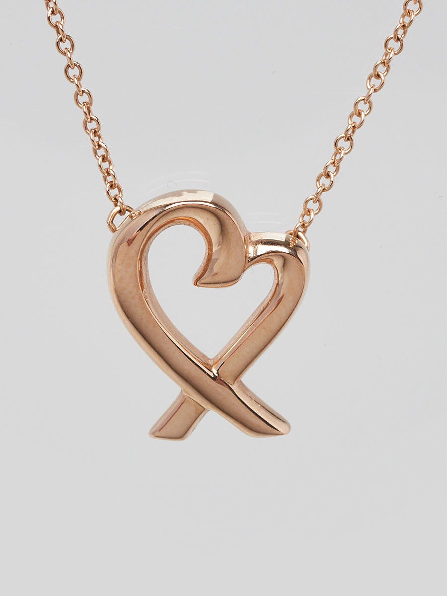 [Tiffany] Paloma Picasso LOVING HEART ミニペンダント Tiffany & Co. 18k Rose Gold Mini Paloma Picasso Loving Heart