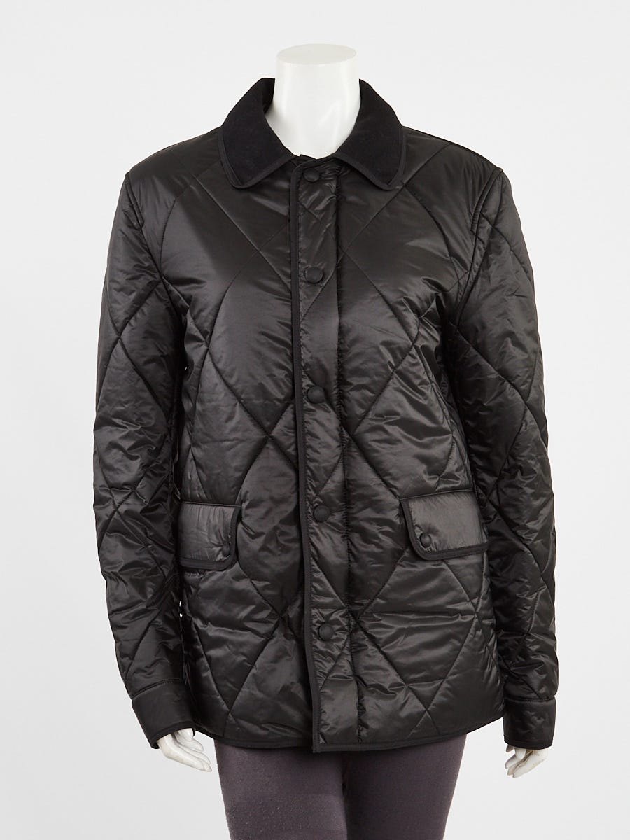 Burberry Britt Black Polyester Quilted Down Puffer Jacket Size S
