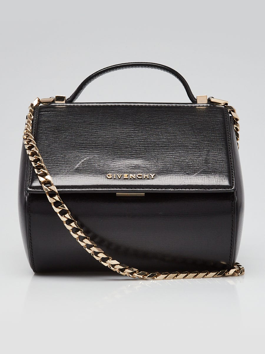 Givenchy Black Grained Leather Pandora Box Mini Crossbody Bag | Yoogi's  Closet