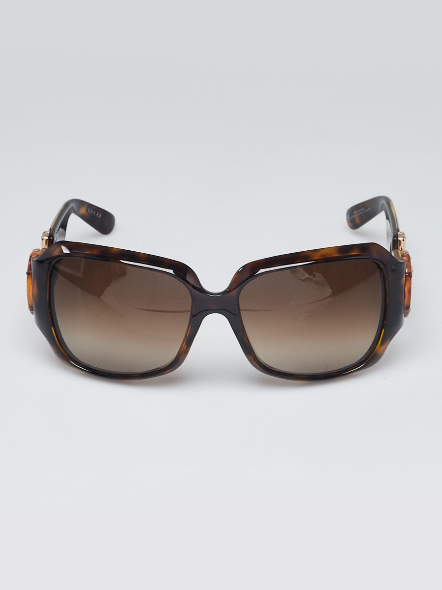 Gucci Tortoise Shell Frame Bamboo Horsebit Sunglasses -GG  display picture 1