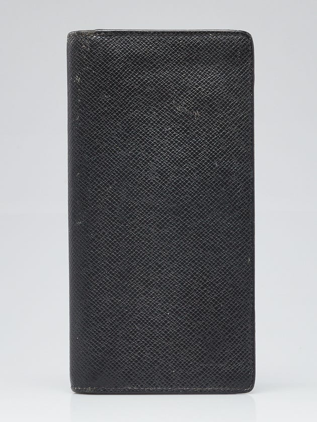 Louis Vuitton Black Taiga Leather Brazza Wallet