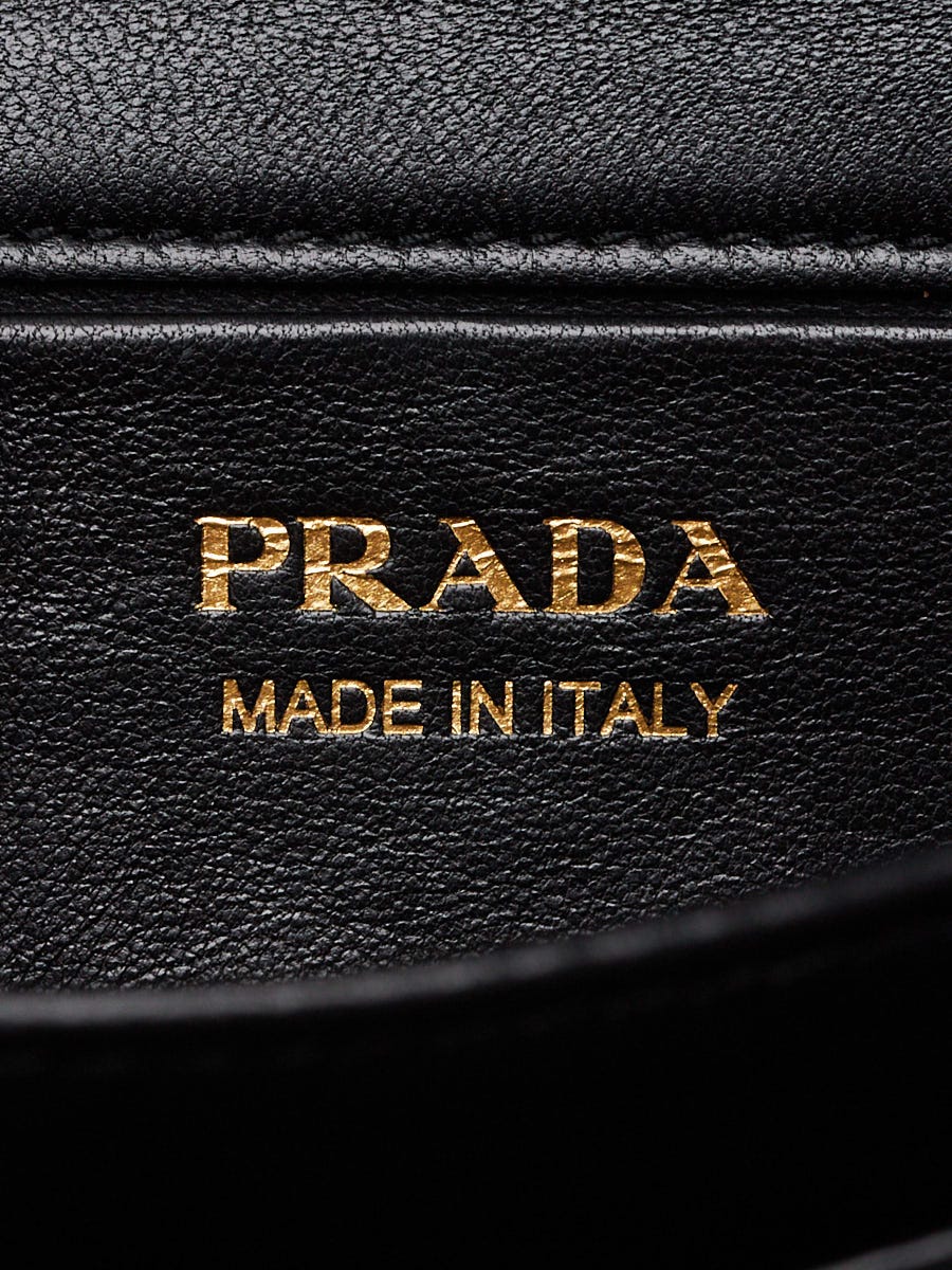 Prada Black Quilted Nappa Stitched Shoulder Bag 1BD333 | Yoogi's