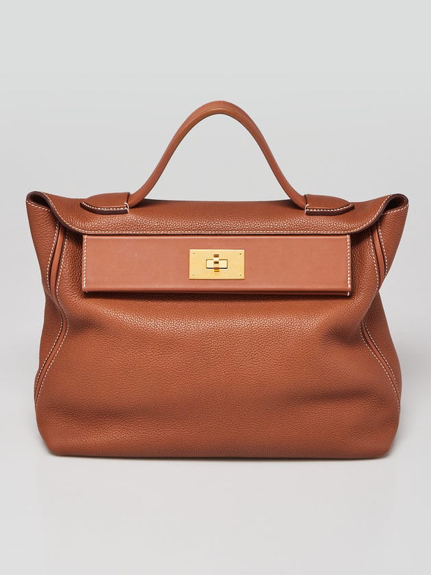 Hermes 35cm Gold Togo Leather Gold Plated 24/24 Bag