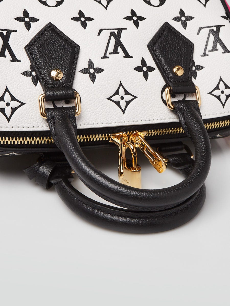 Louis Vuitton Black/White Monogram Empreinte Speedy Bandouliere 20 