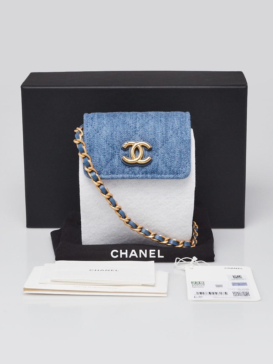 Chanel Blue Quilted Denim Mini VIP Crossbody Flap Bag | Yoogi's Closet