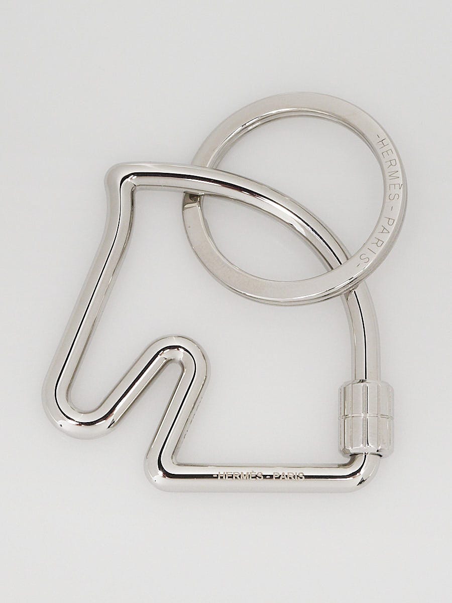 Hermes Palladium Plated Cheval Key Ring | Yoogi's Closet