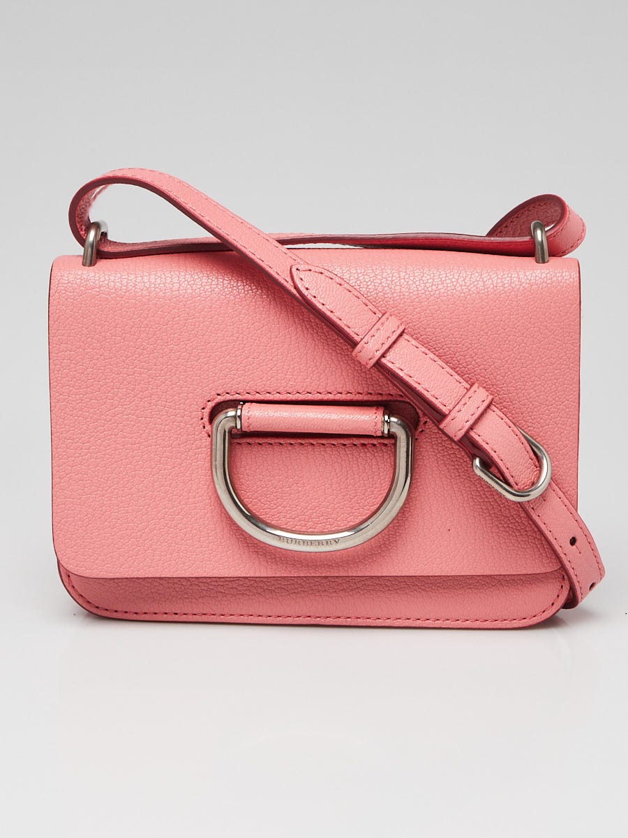 Burberry Pink Pebbled Leather D-Ring Mini Crossbody Bag | Yoogi's 