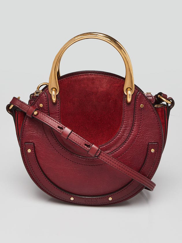 Chloe Burgundy Suede/Leather Pixie Small Bag