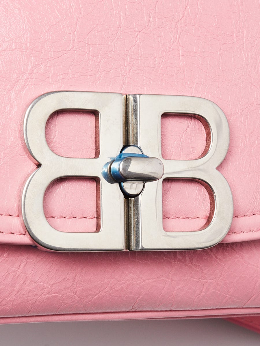 ショルダーバッグ・ポシェット BALENCIAGA Women Shoulder Bags 751521 1VG9Y5812 PINK BALENCIAGA Denim BB Monogram Le Cagole Shoulder Bag XS Pink