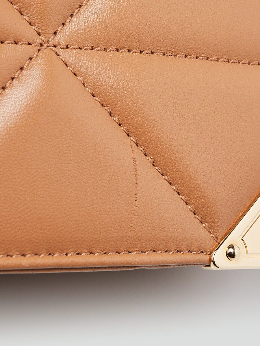 PRADA バッグ キャラメル Prada Caramel Quilted Nappa Stitched Shoulder Bag 1BD333