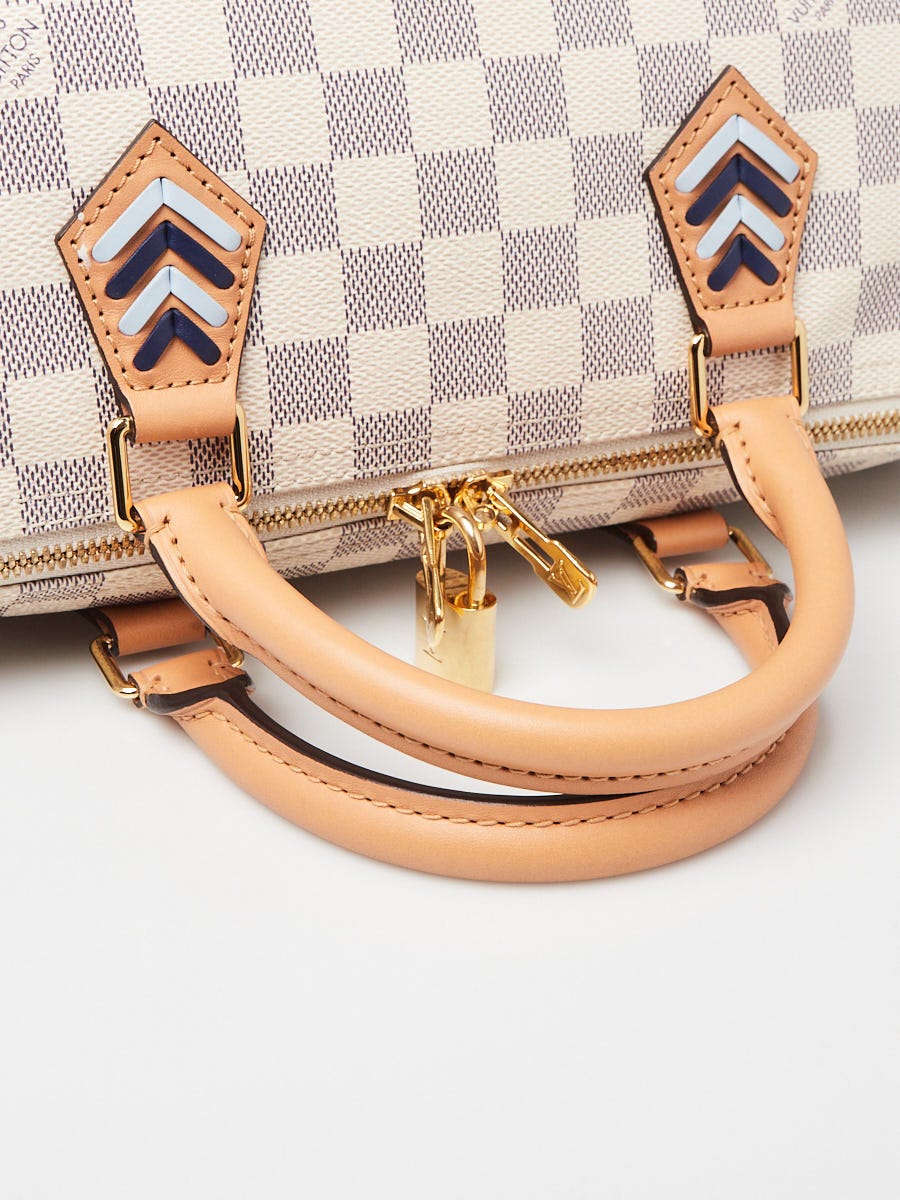 Louis Vuitton Damier Azur Canvas Braided Speedy 30 Bandouliere Bag