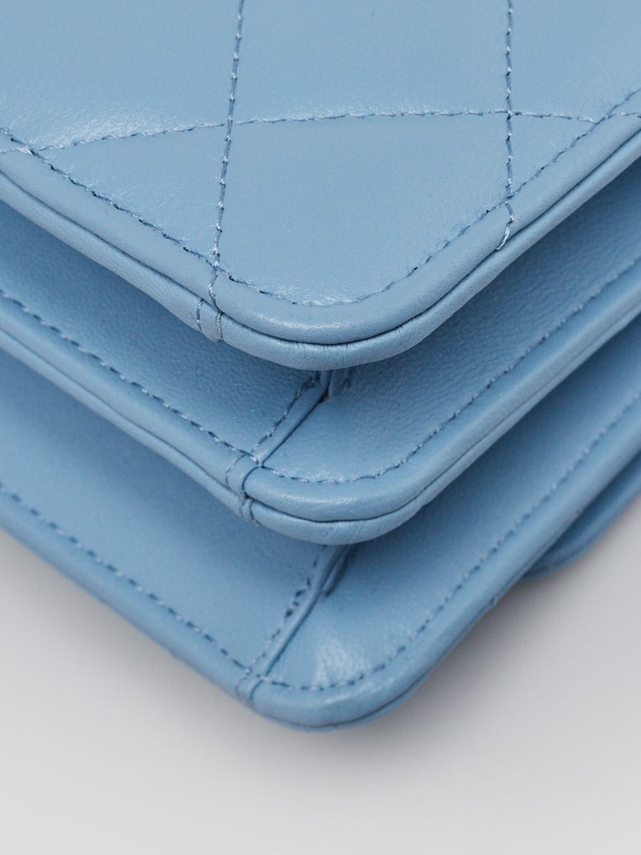 【ヴィンテージ】Rank:S☆Chanel Blue Series25 Coco Small Bag Chanel Blue Quilted Lambskin Leather Mini Coco Enamel Handle